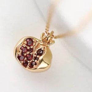 18K Gold Plated over 925 Sterling Silver Pomegranate Necklace, Armenian…